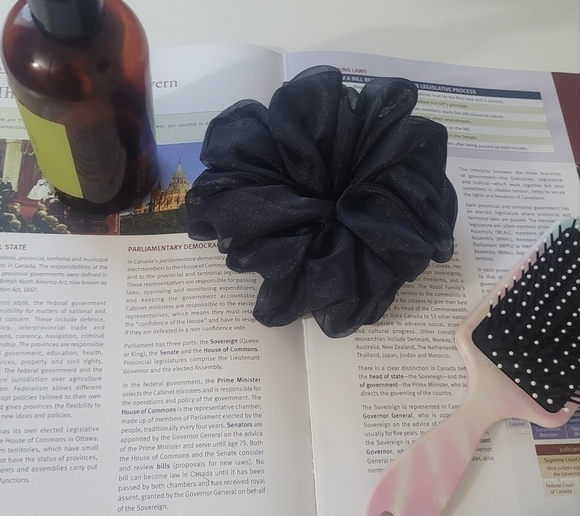 🖤black🖤organza/sheer oversized Scrunchie - Picture 3 of 5